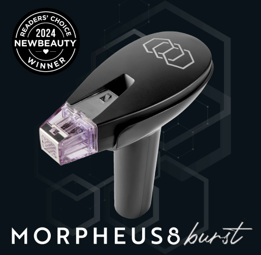 Morpheus8 facial treatment in progress at a medspa.